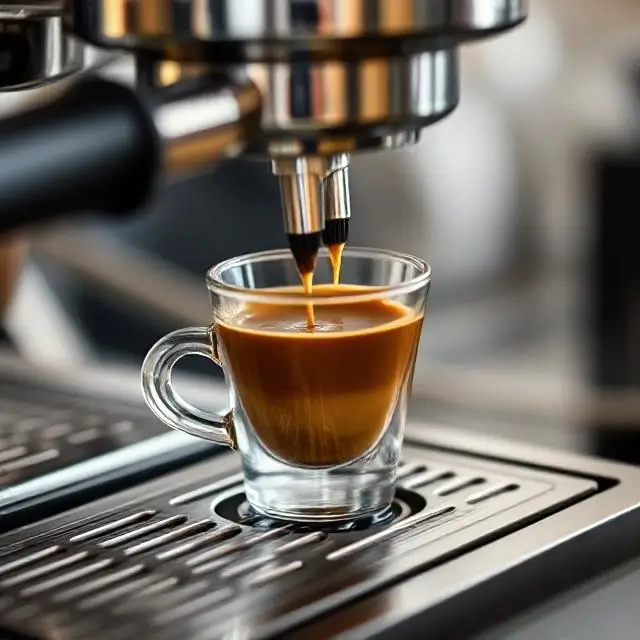 A perfect espresso shot being pulled.